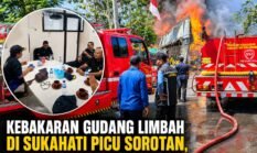 KEBAKARAN GUDANG LIMBAH DI SUKAHATI PICU SOROTAN, DUGAAN PELANGGARAN IZIN HINGGA PENCEMARAN LINGKUNGAN MENCUAT
